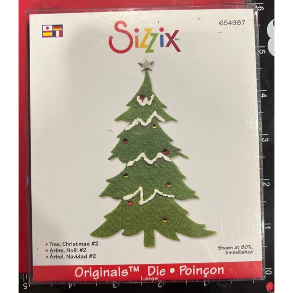 Sizzix Originals Christmas Tree #2 654987 Die Emily Humble - Picture 1 of 5